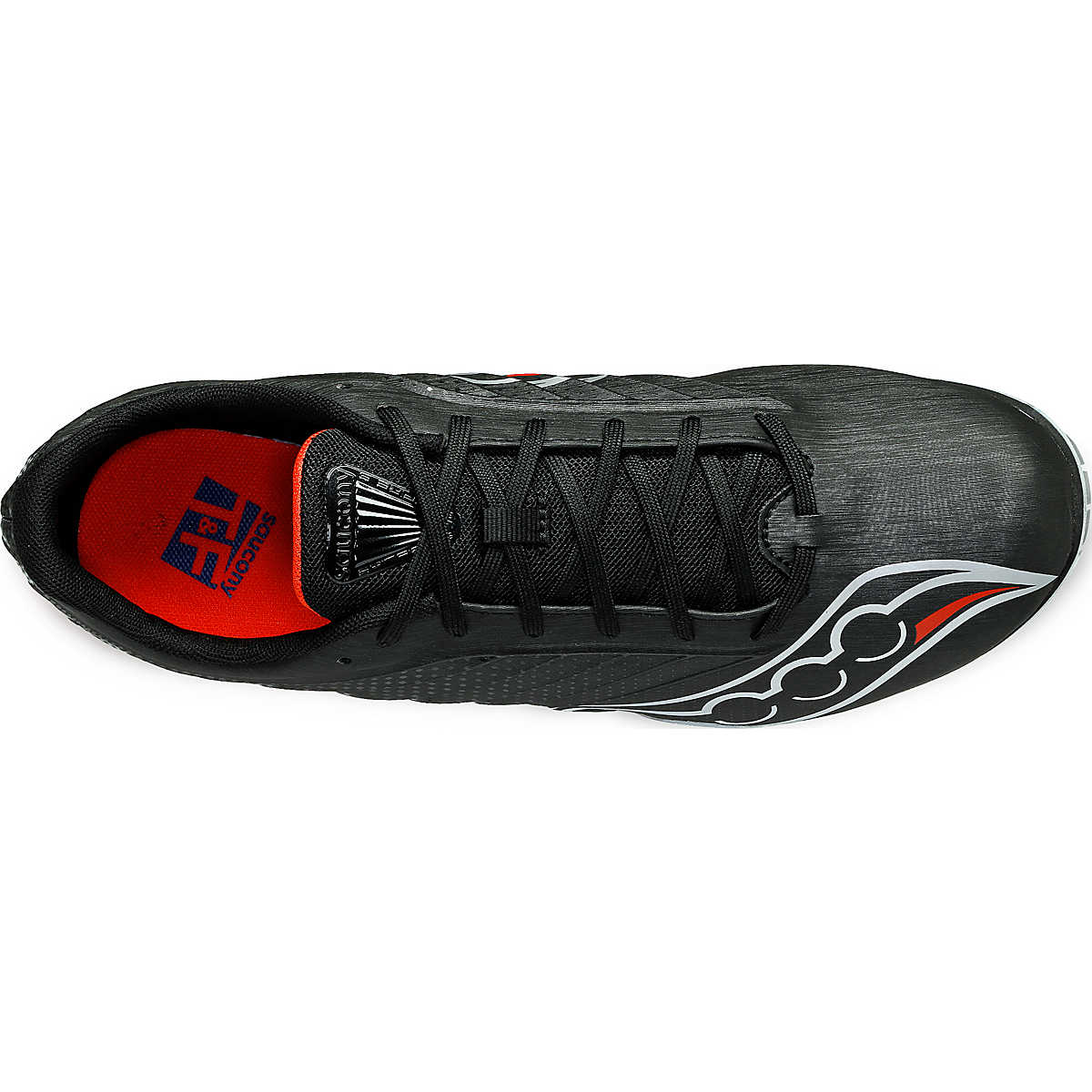 NEW SAUCONY men\'s spitfire 5 spike shoes in black infrared Men main image 2