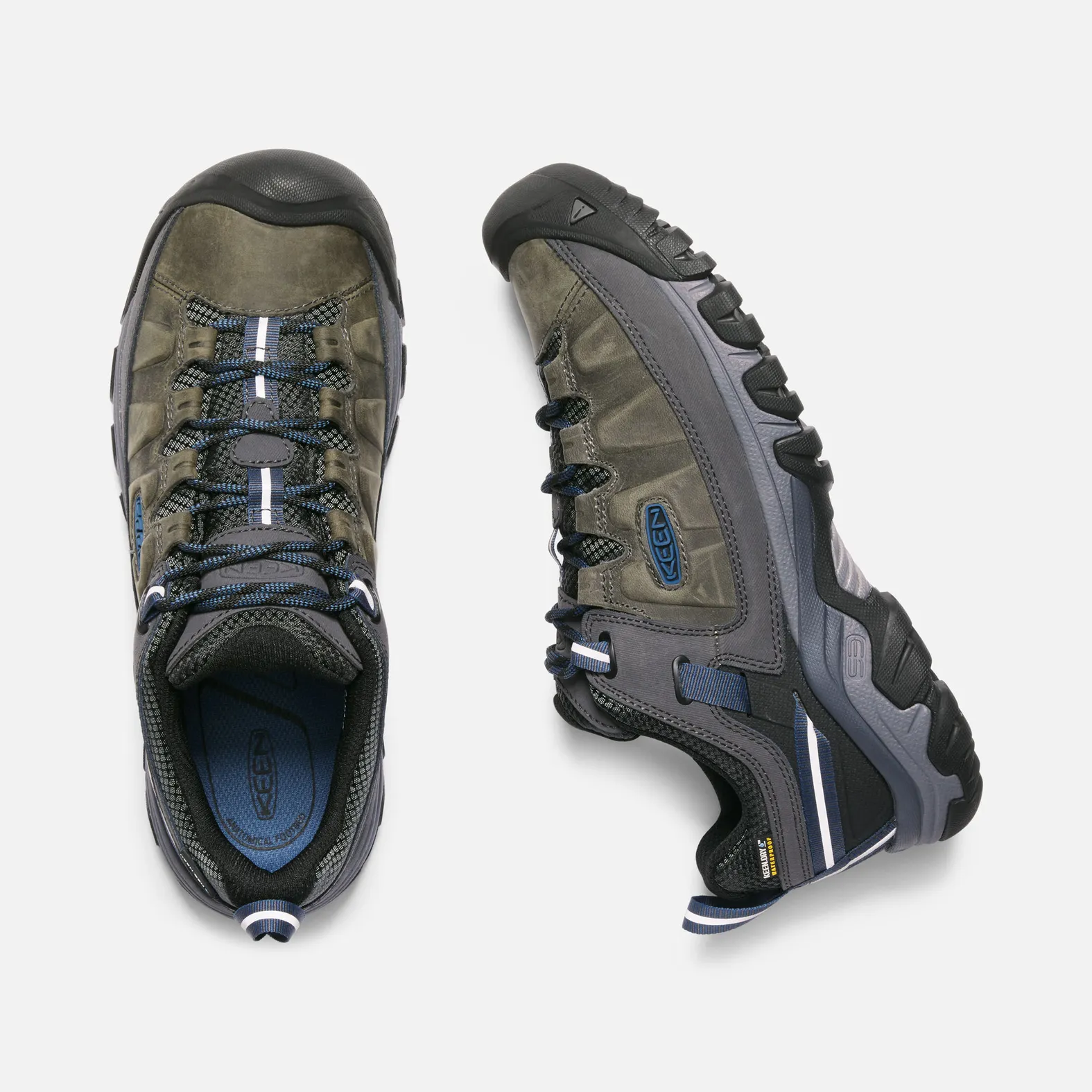 Keen Targhee III Waterproof Hiking Shoes Mens 11.5 Grey Blue Low Trail Sneakers Keen Men main image 4