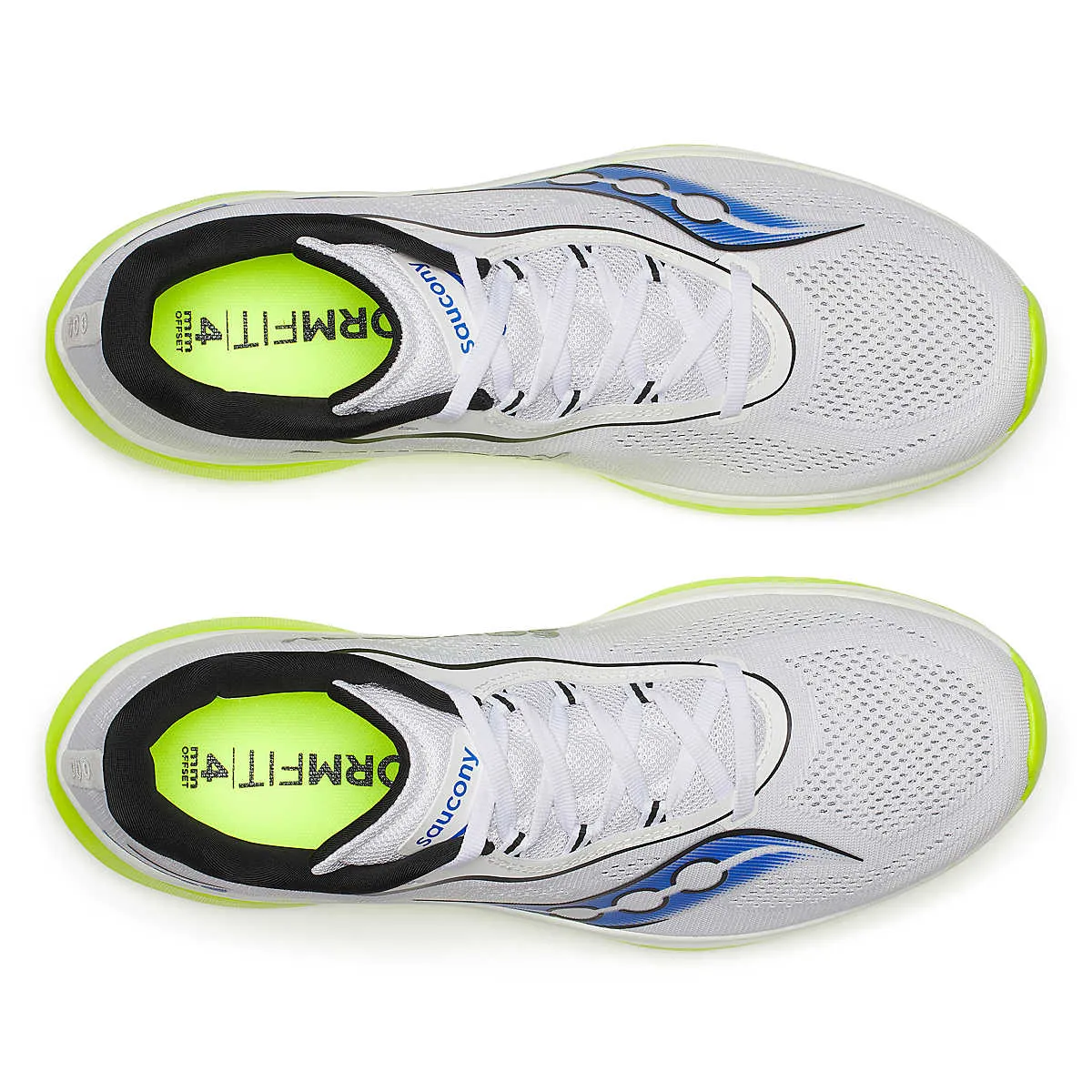 NEW SAUCONY men\'s kinvara 15 shoes in white/citron Men main image 3