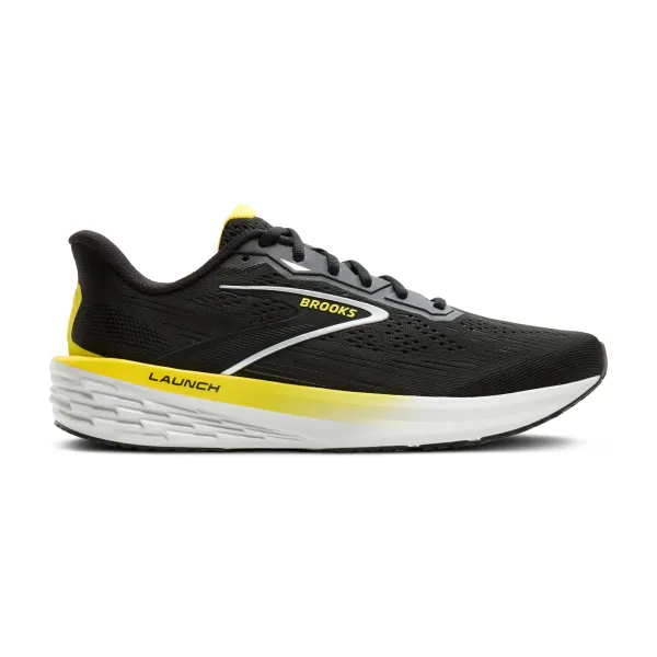 Brooks Men's Launch 12 Black/Cyber Yellow/Oyster